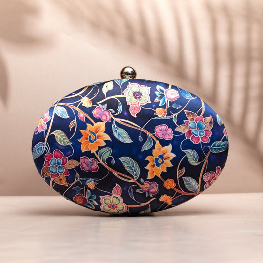 Best Selling Oval Shape Batik Hand Painted Clutches