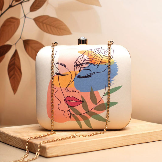Printed Square Clutch Bags